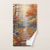  Herfst Bospad huwelijkscadeau Bad Handdoek (Handdoek)