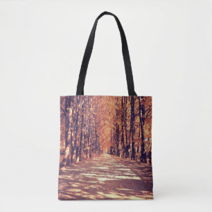 Herfst Bospad: rustige landschapsreis Tote Bag
