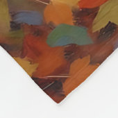 Herfst bospad Schilderachtige Landschapskunst Fleece Deken (Hoek)