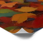 Herfst bospad Schilderachtige Landschapskunst Poster (Hoek)