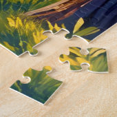 Herfst bospad | Waterverf herfstloof Legpuzzel (Zijkant)