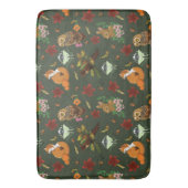 Herfst bosrijke bosdieren groen badmat (Voorkant Verticaal)