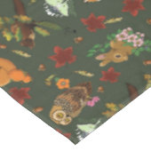 Herfst bosrijke bosdieren groen tafelkleed (Gekanteld)