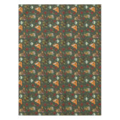 Herfst bosrijke bosdieren groen tafelkleed (Voorkant)