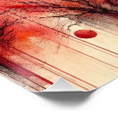 Herfst Bossen 5 In Abstract - AI - Kunstwerk Perfect Poster (Hoek)