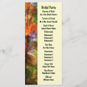 Herfst Bossen bruiloft programma Programmakaart (Achterkant)