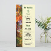 Herfst Bossen bruiloft programma Programmakaart (Staand voorkant)