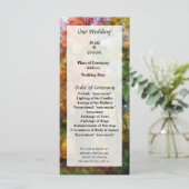 Herfst Bossen bruiloft programma Programmakaart (Staand voorkant)