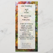 Herfst Bossen bruiloft programma Programmakaart (Voorkant)