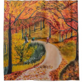 Herfst bossen douchegordijn (Voorkant)