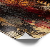 Herfst Bossen in Abstract - AI - Kunstwerk Perfect Poster (Hoek)