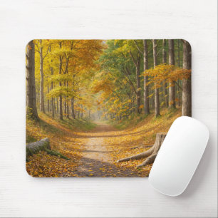 Herfst Bossen met vuil pad Muismat