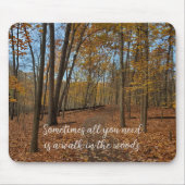 Herfst bossen mousepad muismat (Voorkant)