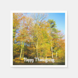 Herfst Bossen & Zonneschijn - Aangepaste Thanksgiv Servet