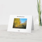 Herfst Bossen & Zonneschijn - Aangepaste Verjaarda Kaart (Achterkant)