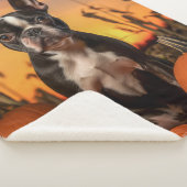 Herfst Boston Terrier Sherpa Deken (3/4)