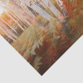 Herfst bosvaren bos berkenbomen kunst tissuepapier (Detail)