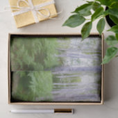 Herfst bosvaren groen bos berkenbomen kunst tissuepapier (Geschenk)