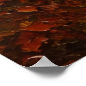 Herfst bosweg olieverfschilderij poster (Hoek)