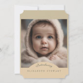 Herfst Botanical 2 Foto Aankondiging Geboorte (Achterkant)