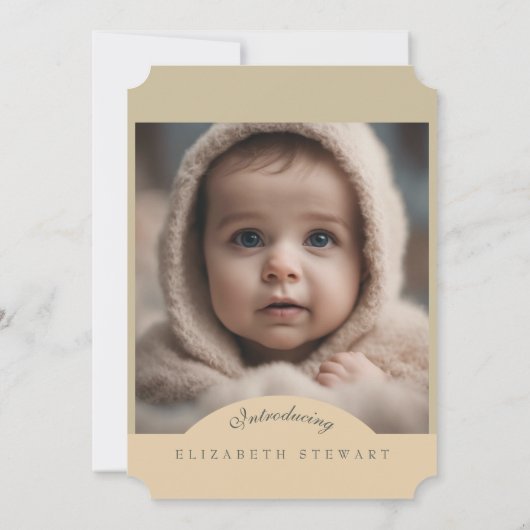  Herfst Botanical 2 Foto Aankondiging Geboorte (Achterkant)