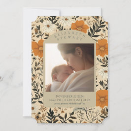  Herfst Botanical 2 Foto Aankondiging Geboorte