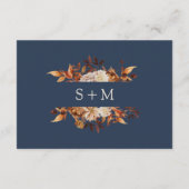 Herfst Botanical Wedding Reception Informatiekaartje (Achterkant)