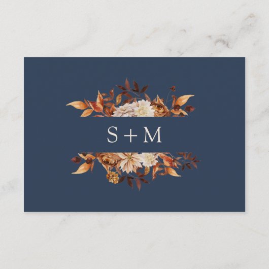 Herfst Botanical Wedding Reception Informatiekaartje (Achterkant)