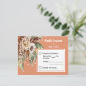 Herfst Botanicals (Rust) Bruiloft RSVP Kaart (Staand voorkant)