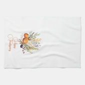 Herfst Botanicals, specerijen Happy Thanksgiving Theedoek (Horizontaal)