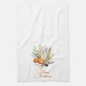 Herfst Botanicals, specerijen Happy Thanksgiving Theedoek (Verticaal)