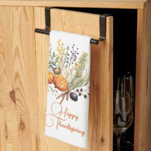 Herfst Botanicals, specerijen Happy Thanksgiving Theedoek
