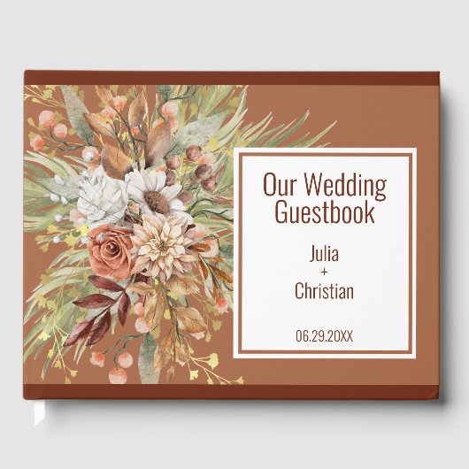 Herfst Botanicals Wedding Guestbook Gastenboek (Voorkant)