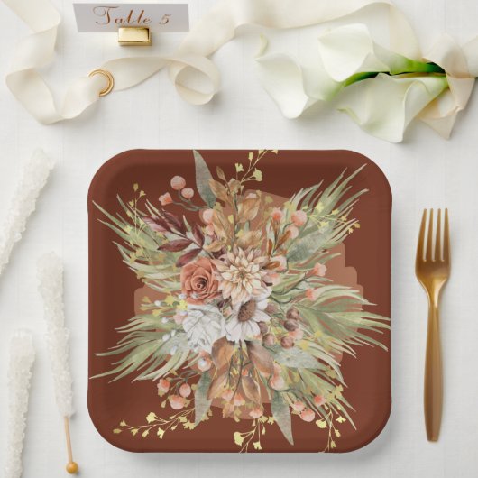 Herfst Botanicals Wedding Suite Paper Bord (Rust) (Huwelijk)