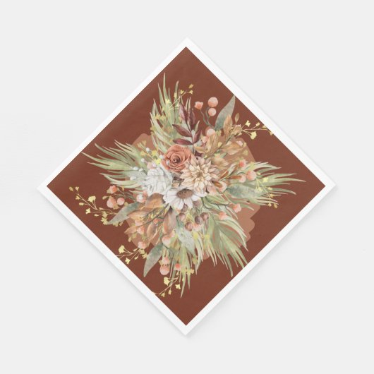 Herfst Botanicals Wedding Suite Paper Napkins (Rus Servet (Hoek)