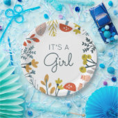 Herfst Botanisch Baby shower Papieren Bordje (Feest)