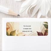 Herfst Botanisch Bloem Motief Retouradres Label (Insitu)