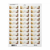 Herfst Botanisch Bloem Motief Retouradres Label (Full Sheet)