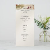 Herfst Botanisch Bloemend Huwelijksmenu Menu (Staand voorkant)
