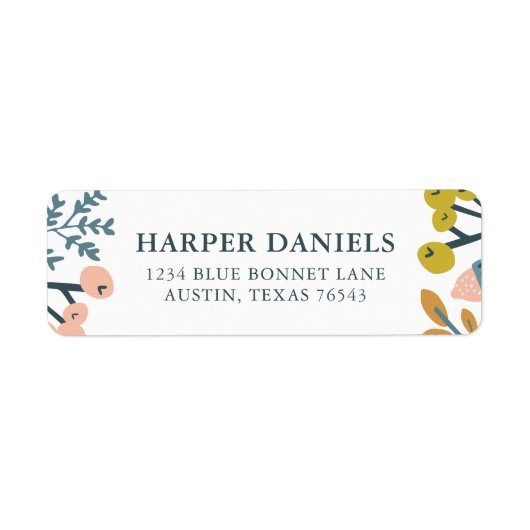 Herfst Botanisch Etiket (Voorkant)