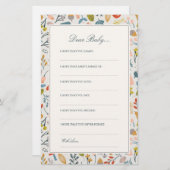 Herfst Botanisch | Geachte Baby Kaarten (Voorkant / Achterkant)