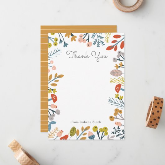 Herfst Botanisch Notitiekaartje (Voorkant / Achterkant in situ)