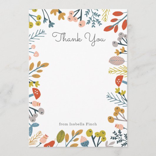 Herfst Botanisch Notitiekaartje (Voorkant)