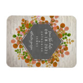 Herfst Botanische Baksteen Bruiloft Save The Date Magneet (Horizontaal)