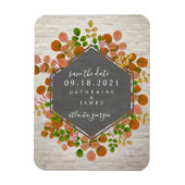 Herfst Botanische Baksteen Bruiloft Save The Date Magneet (Verticaal)