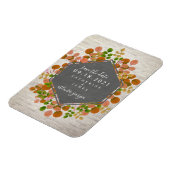 Herfst Botanische Baksteen Bruiloft Save The Date Magneet (Linkerzijde)