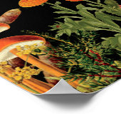 Herfst Botanische Bloemen Quote Paddenstoelen Poster (Hoek)