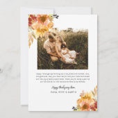 Herfst botanische bloemige thanksgiving kaart (Achterkant)
