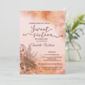 Herfst botanische blozen cantaloupe waterverf kaart (Staand voorkant)