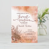 Herfst botanische blozen cantaloupe waterverf kaart (Staand voorkant)